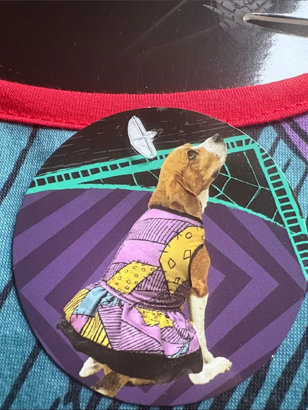 Disney The Nightmare Before Christmas Teal, Yellow & Purple Halloween dog dress